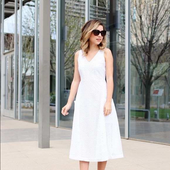 Banana Republic White Lace Dress With 